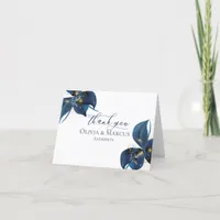 Thank You | Modern Deep Indigo Blue and Gold