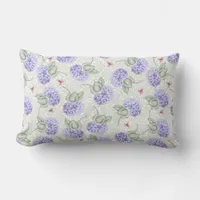 Pretty Hydrangea Lumbar Pillow