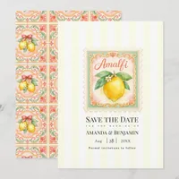 Amalfi Coast Lemon Italian Mediterranean Wedding Save The Date