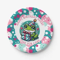 Personalized Happy Birthday | Frog Themed   Paper Plates