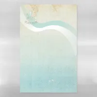 Beach House Nautical Fisherman Aqua Blue ID623 Magnetic Dry Erase Sheet