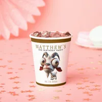 Cute goat Farm Animals 2nd Birthday Party  Paper Cups