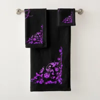 Romantic, Vintage Personalized Bath Towel Set