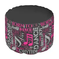 Born to Dance Pink ID277 Pouf