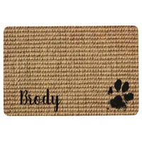 Dog Paw Print Floormat - Dog Bowl Placemat Floor Mat
