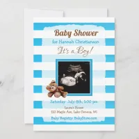 Personalized Ultrasound Picture Baby Shower Invitation