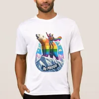 Vibrant polar bear Perched on mountain with girls T-Shirt