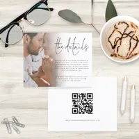 Budget Photo QR Code Wedding Details Enclosure