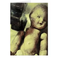 Creepy Doll Blank Inside Greeting Card