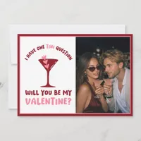 Martini Themed Valentine's Day - Modern Cute Chic Holiday Card