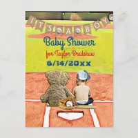 Baseball Themed Boy's Baby Shower Invitation Postcard