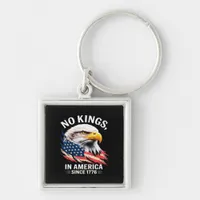 No Kings In America Classic Retro Graphic Design Keychain