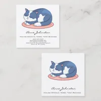 Sleeping Cat Square Business Card