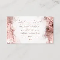 Marble Glitter Wishing Well V3 Rose Gold ID644 Enclosure Card