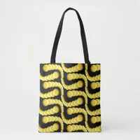 Tote Bag - Curved Line of Yellow Spheres