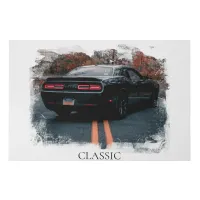 *~* Old Antique Classic Muscle Car Faux Canvas Print