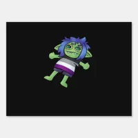 Goblincore Asexual Pride Goblin Classic Sign