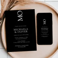 Minimalist Elegant Typography Modern Wedding Invitation
