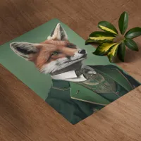 Red Fox in a Green St. Patrick's Day Suit