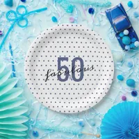 50 and Fabulous Polka Dot 50th Birthday Paper Plates