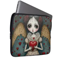 Adorable Gothic Valentine Doll Laptop Sleeve