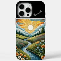 Sunlit Creek Through Wildflowers iPhone 16 Pro Max Case