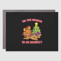 Tis The Season To Naughty Gingerbread Man Couple Car Magnet