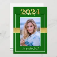 Class of 2024 Green & Gold Graduation Party Invitation