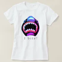 Shark Watercolor Pink Purple Illustration T-Shirt