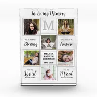 Personalized In Loving Memory Keepsake Memorial Photo Block