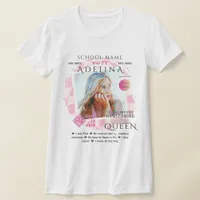 Vote Homecoming Queen Pink Instagram Template HOCO T-Shirt