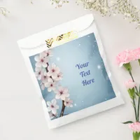 Elegant Floral Blossom Wedding Invitation Design Favor Bag