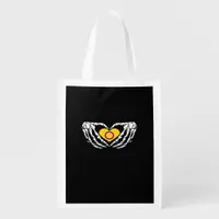 Intersex Pride Skeleton Halloween Goth Heart Class Grocery Bag