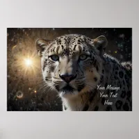 Snow Leopard Celestial Guardian Poster