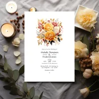 Sundial Floral Wedding Invitation