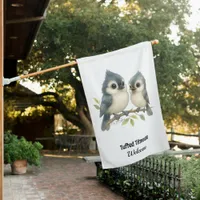 Bold Curious Tufted Titmouse House Flag