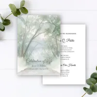 Peace in the Trees Celebration of Life Memorial Invitation