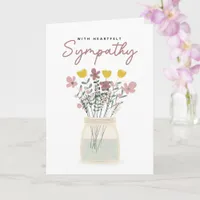 Wildflowers With Heartfelt Sympathy  Card