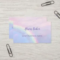 Rainbow of hope - pastel, business card