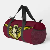 Divine Cherub in Gold Duffle Bag