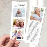 Forever in Our Hearts Multi Photo Funeral Bookmarks