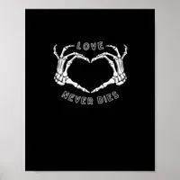 Skeleton Heart Hands Funny & Classic Poster