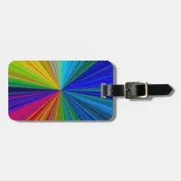 Circular Gradient Rainbow Luggage Tag