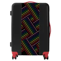 Luggage - Woven Rainbow Colored Ribbons