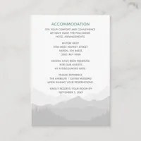 Simple Modern Classy Mountain Wedding Enclosure Card