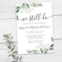 Watercolor Eucalyptus Vow Renewal Invitation