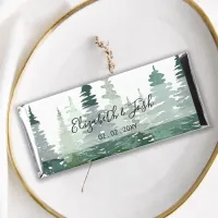 Rustic Pine Forest Winter Woodland Wedding Hershey Bar Favors