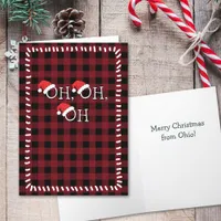 Merry Christmas from Ohio Buffalo Plaid Holiday Card