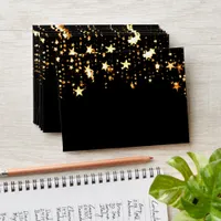 Black gold stars envelope
