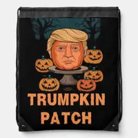 Trumpkin  Halloween – Funny Political Pumpkin Desi Drawstring Bag